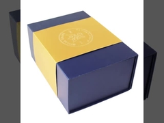 Het in reliëf gemaakte Opvouwbare Stijve Blauwe Goud van de Koker Kosmetische Verpakkende Doos