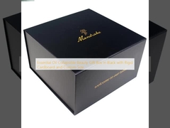 Essentiële olie opvouwbare schoonheid cadeaubon in zwart met stijf karton en maat