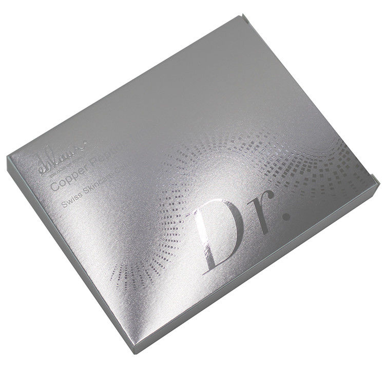 Beauty Cosmetic Face Mask Verpakkingsdoos Custom Design Zilveren Kleur Papier