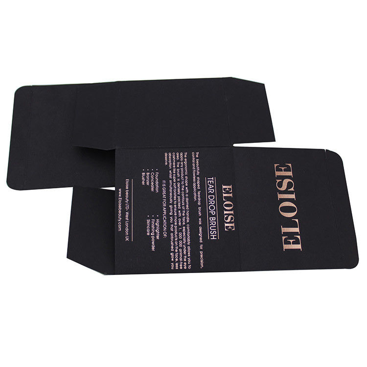 Mat zwart en roze goud beste cosmetische verpakking papieren doos voor make-up borstel