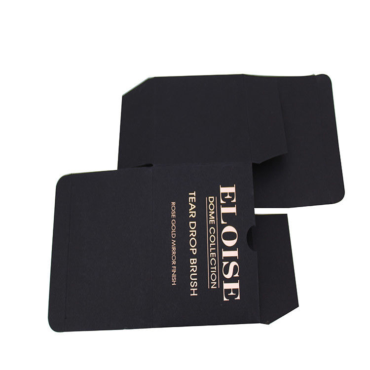 Mat zwart en roze goud beste cosmetische verpakking papieren doos voor make-up borstel