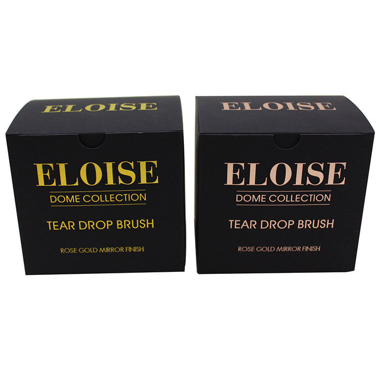 Mat zwart en roze goud beste cosmetische verpakking papieren doos voor make-up borstel