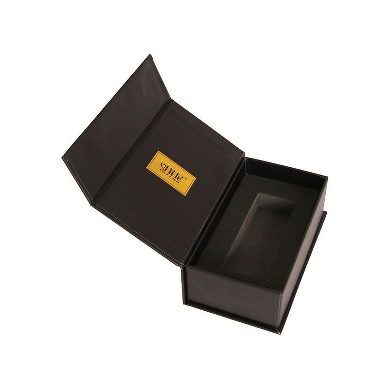 Luxe 8x8x15cm Parfum Verpakkende Doos die Zwarte Kartonnen Opslagdoos overstromen