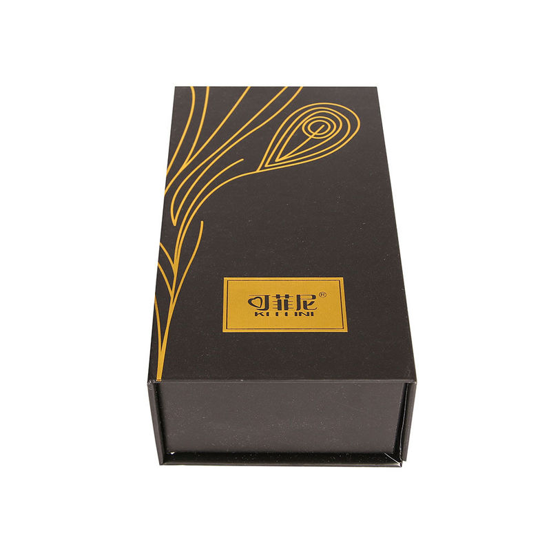 Luxe 8x8x15cm Parfum Verpakkende Doos die Zwarte Kartonnen Opslagdoos overstromen