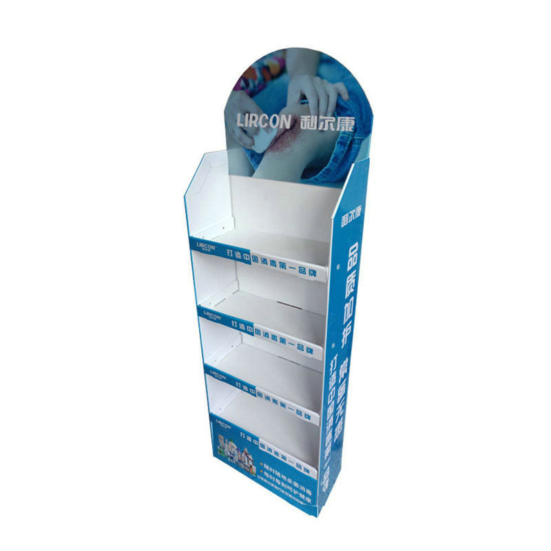 Aangepaste kleur bedrukte 4 Tier Counter Retail Promotie Opvouwbare PDQ Top Display Stand
