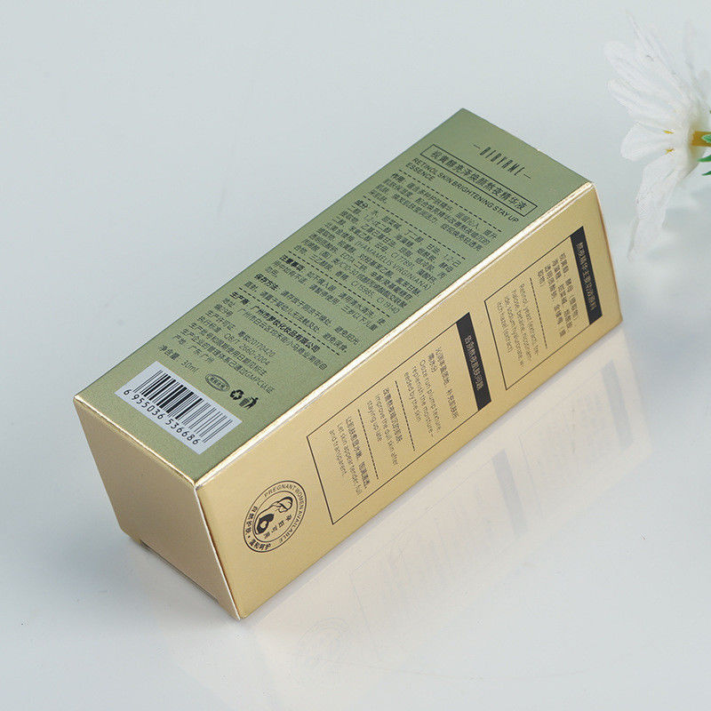 Luxe Gold huidverzorging Karton Doos Verpakking Voor vochtinbrengende essentie Fles Op maat