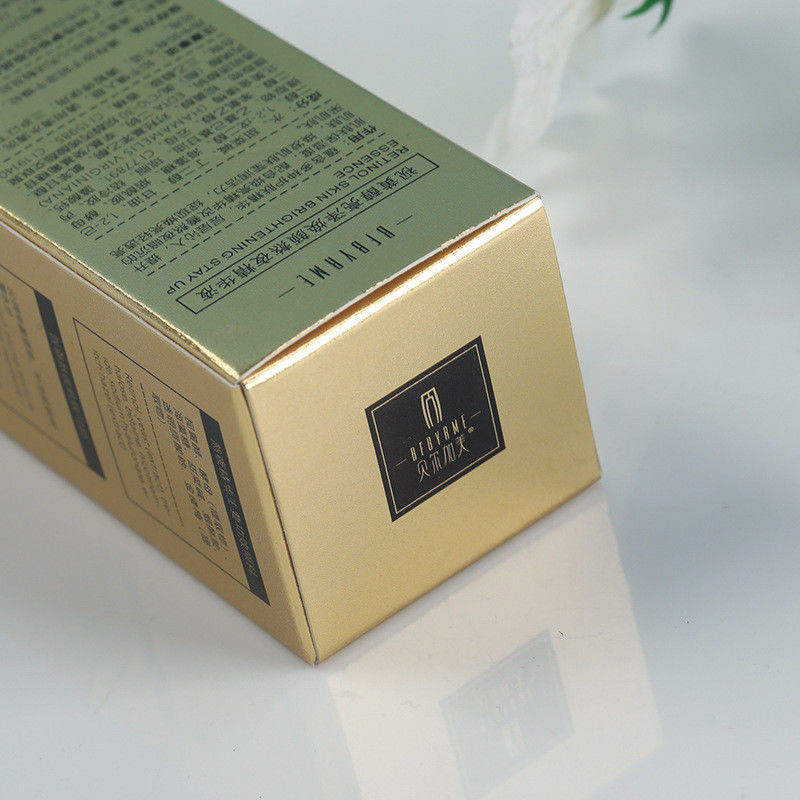 Luxe Gold huidverzorging Karton Doos Verpakking Voor vochtinbrengende essentie Fles Op maat