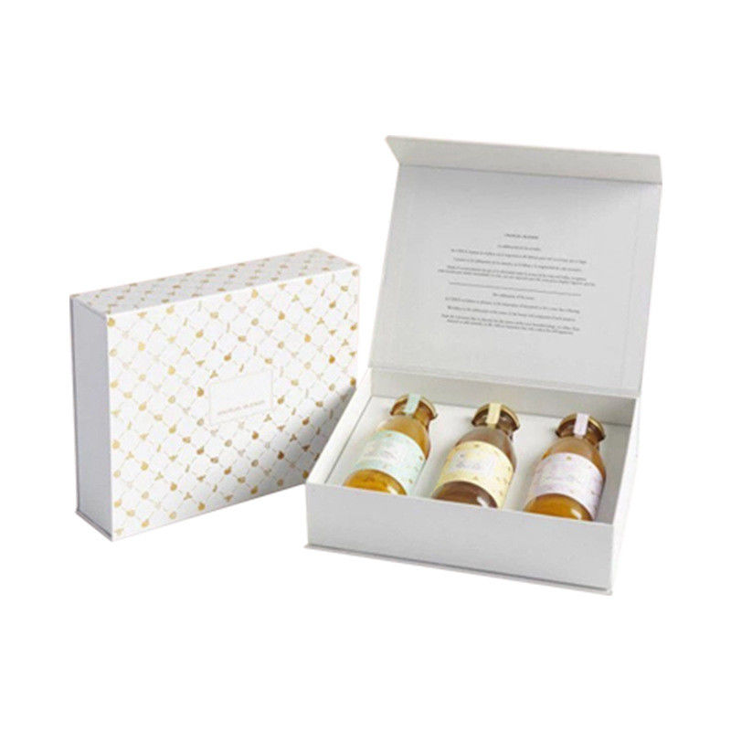Witte cadeaubon Persoonlijke kleurendruk Rigid voor essentiële oliën 3 verpakkingen Verpakking