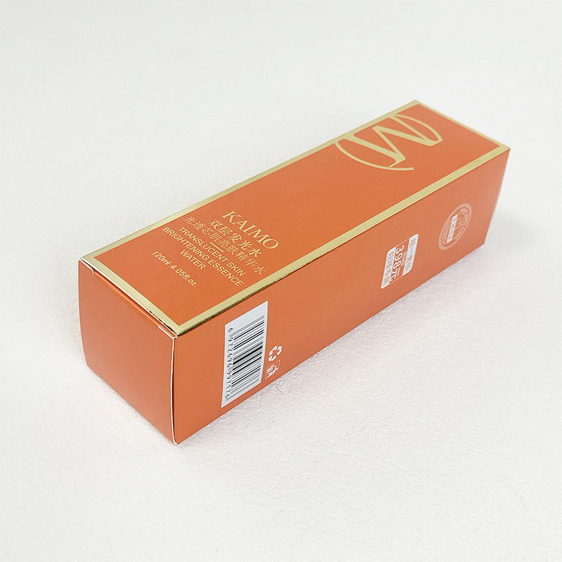 Kleine oranje cosmetische opslagkit huidverzorging cadeau verpakkingsdoos met metaal zilveren papier