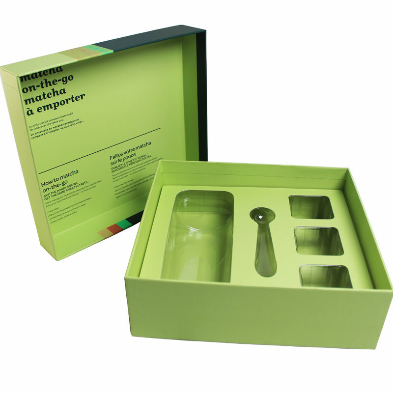 Groene magnetische cadeau verpakkingsdoos gemaakt voor theeproducten met custom design in de buurt van mij