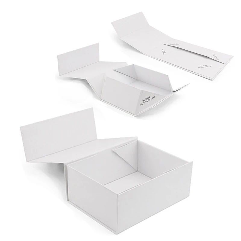 Cosmetische verpakkingsdoos Magnetisch sluitend wit karton voor gegolfd papier