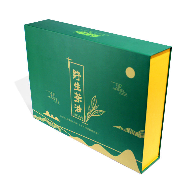 Groene magnetische cadeau verpakkingsdoos gemaakt voor theeproducten met custom design in de buurt van mij