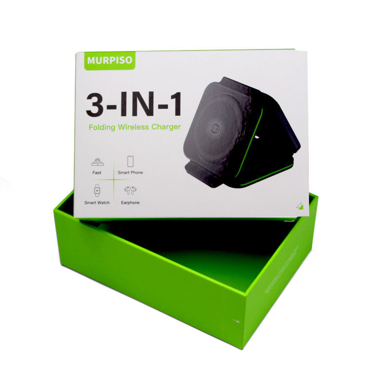 Creative Custom Printing Drawer Box Rigid Cardboard Packaging Klappbare draadloze oplader Schuifgeschenkdozen
