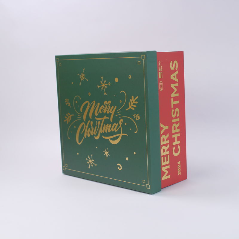 Rood kartonnen kerstcadeau doos met deksel en basis voor groothandel en detailhandel