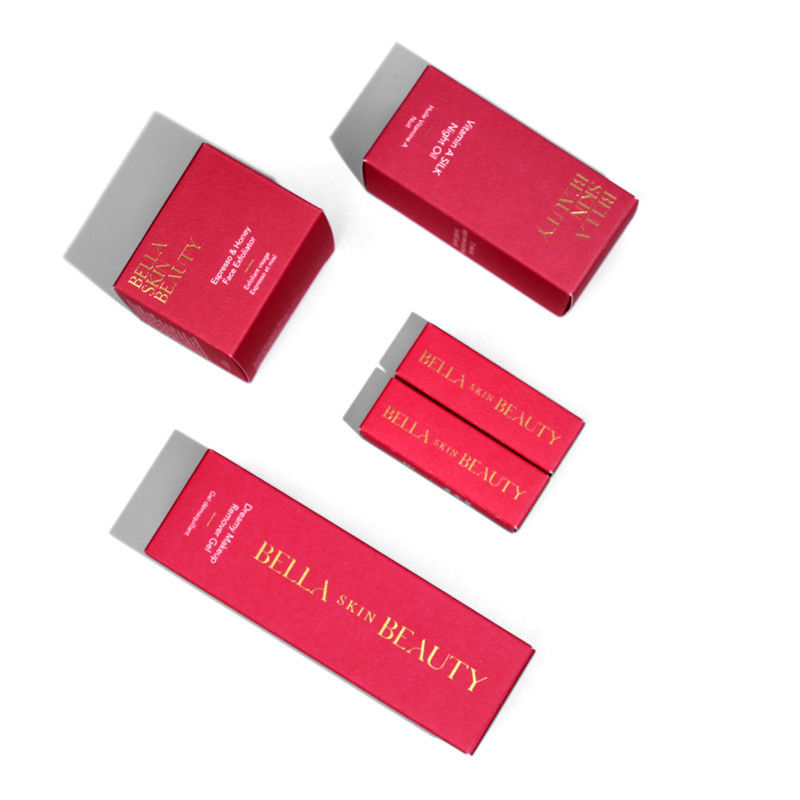 Gepersonaliseerde huidverzorging Verpakkingsdoos Rode cosmetische doos Set van doos Drukfabrikant Doosontwerp