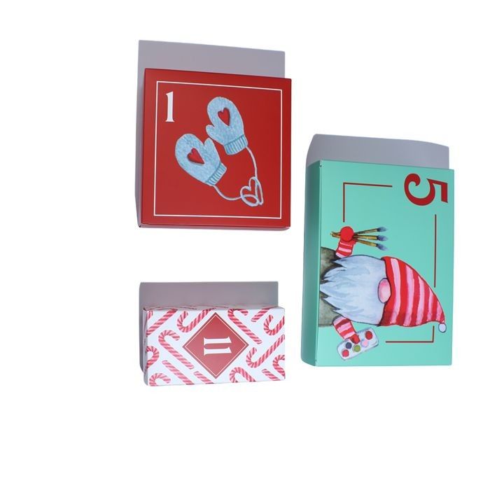 Kleine verpakkingsdozen Custom Mystery Box voor huidverzorging En Kerst Advent Calendar Box