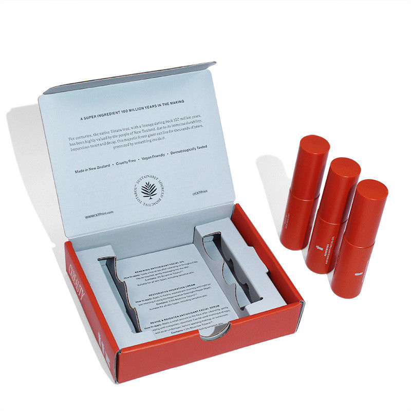 Gepersonaliseerde Lipstick lege dozen Fashion Desigh Oranje Magnetische papieren doos van Verpakkingsfabrikant