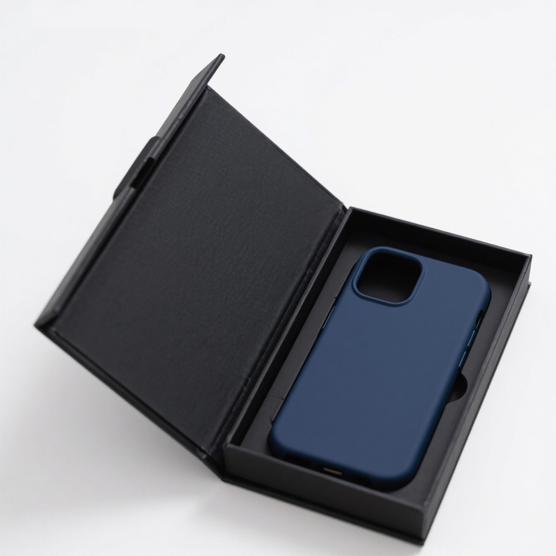 Op maat gemaakte verpakking voor mobiele achterkant van Kraftpapier, verpakkingsdoos voor mobiele telefoonhoesjes 21x10x6cm