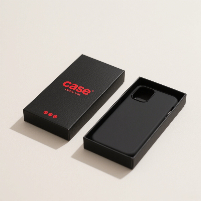 Op maat gemaakte verpakking voor mobiele achterkant van Kraftpapier, verpakkingsdoos voor mobiele telefoonhoesjes 21x10x6cm