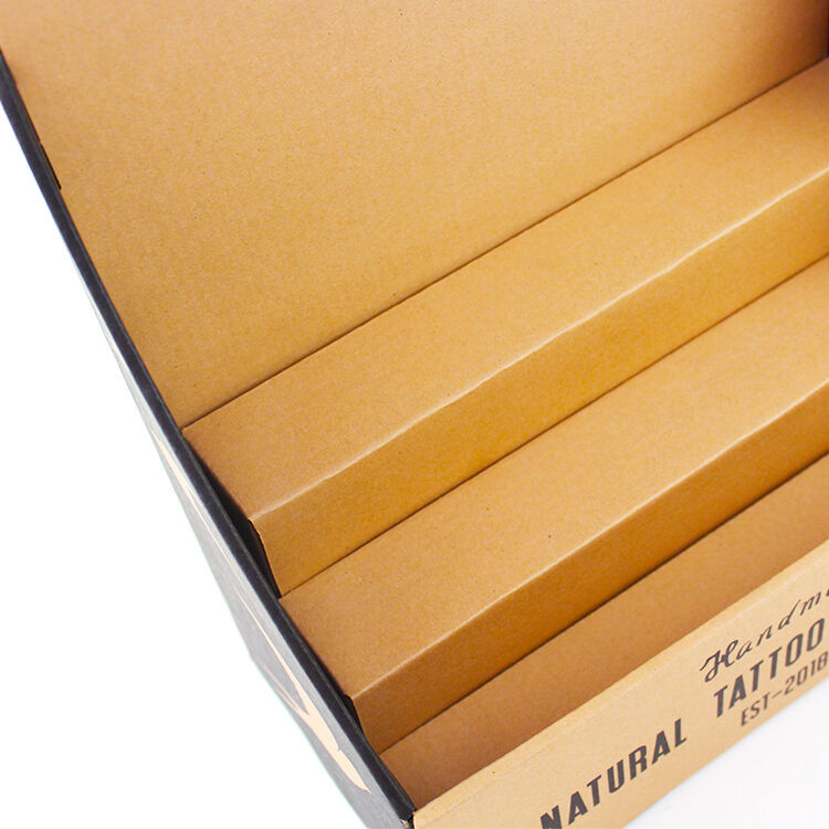 Op maat gemaakte kleine en middelgrote CDU-kraftpapiervloer-displaybox met op maat gemaakte bestelopties