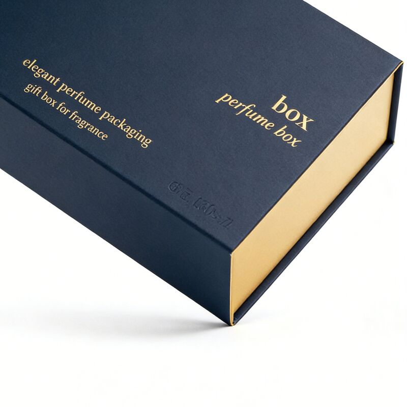 Perfume verpakkingsdoos met magnetische sluiting en gouden folie stempel voor luxe cadeautjesets