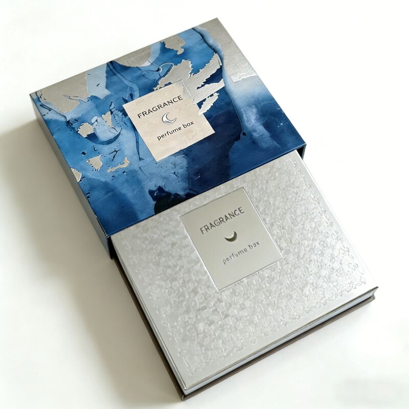 Luxe Parfum Cadeaubox met Zilverfolie Stempel en 350gsm FSC-gecertificeerd Karton voor Luxe Geurverpakking
