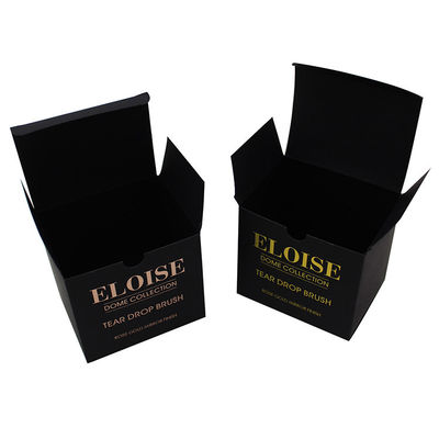 Mat zwart en roze goud beste cosmetische verpakking papieren doos voor make-up borstel