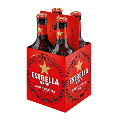 De op zwaar werk berekende die Douane van het Dienbladen 4-6 Pak van het Kartonbier met Handvatten wordt gedrukt