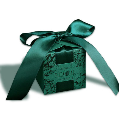 Forest Green Small Ring Gift-Doos met Lint