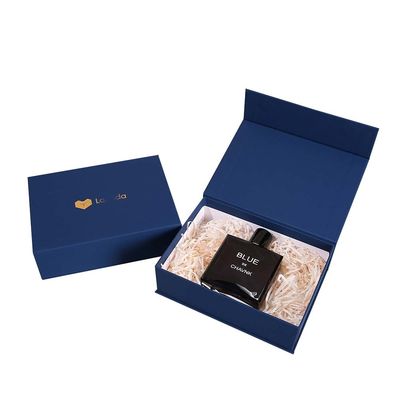 Navy Blue Custom Luxe Cosmetische Verpakking Geschenkdozen Voor Parfum Glasfles