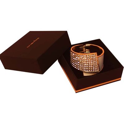 Gepersonaliseerde zwarte verpakkingsdoos voor sieraden oorbel halsketting armband