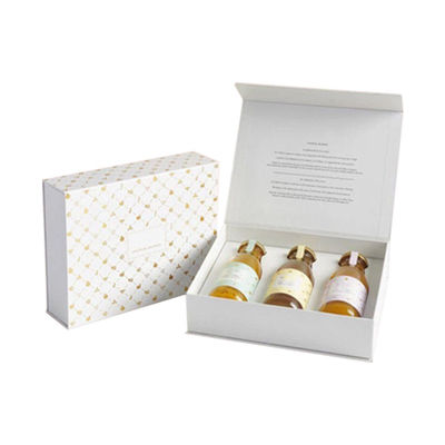 Witte cadeaubon Persoonlijke kleurendruk Rigid voor essentiële oliën 3 verpakkingen Verpakking