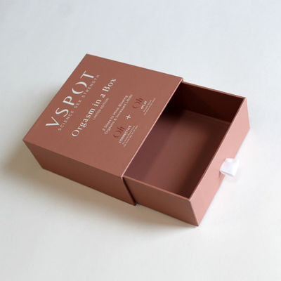 Custom kartonnen glijdend deksel geur cadeaubon met lint