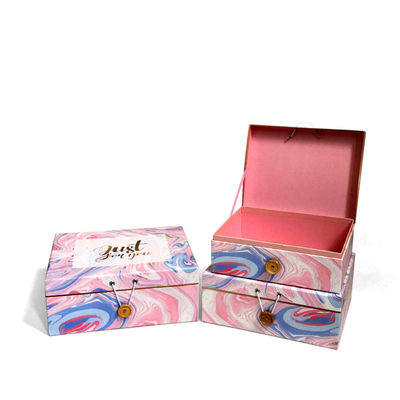 Kleurrijke verpakking cadeau set doos met knop haak voor parfum fles