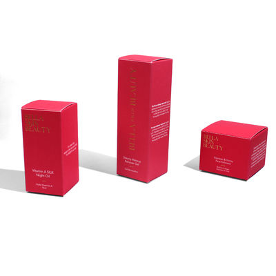 Aantrekkelijke cosmetische verpakkingsdoos met uniek folie stempelen embossing en laminaat ontwerp